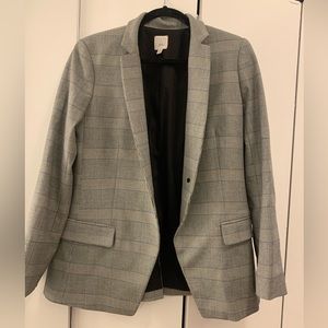 Jcrew x Hatch grey plaid blazer